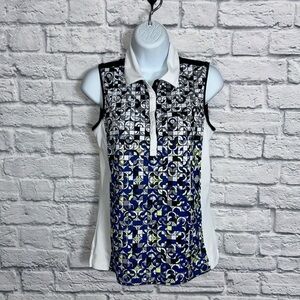 Slazenger Golf Small Multicolor Sleeveless Collared Active Tank Top